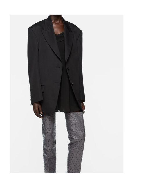 Acne Black Single-Breasted Suit Jacket