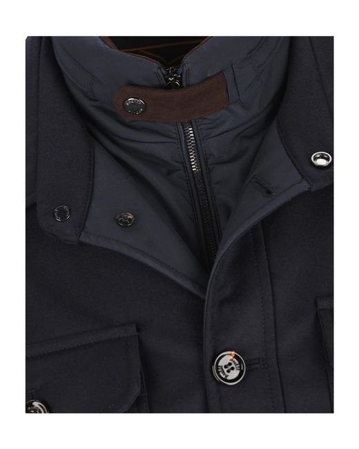 Moorer Blue Field Pocket Jackets for men