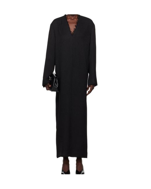 Totême  Black Broad Sablé Maxi Dress