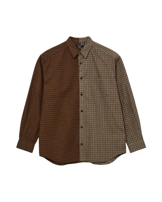 Comme des Garçons Brown Checkered Shirt for men