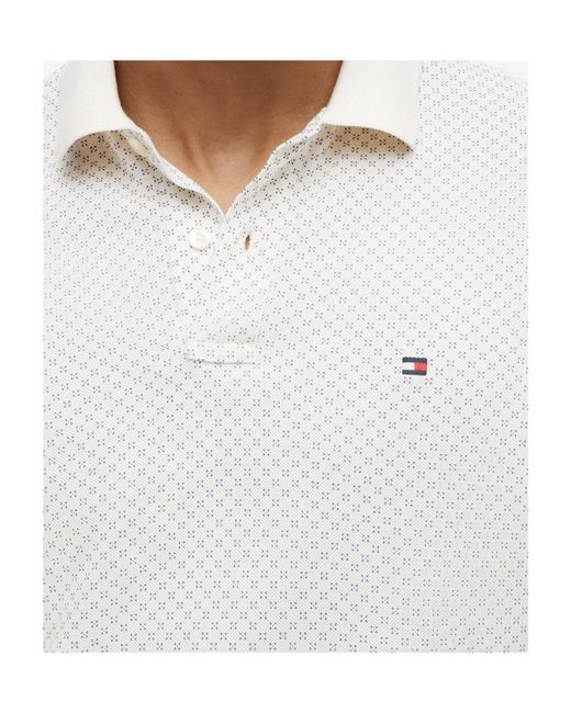 Tommy Hilfiger White Short Sleeve Polo Shirt for men