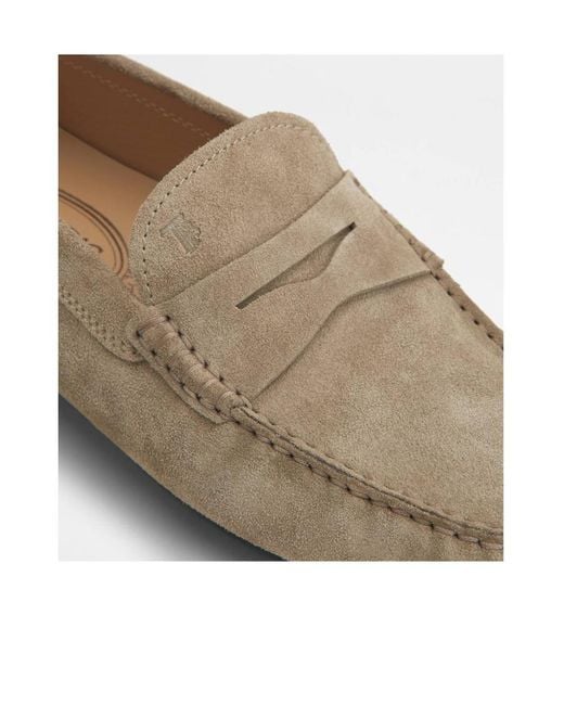 Tod's Gray City Gommino Driving Loafers for men