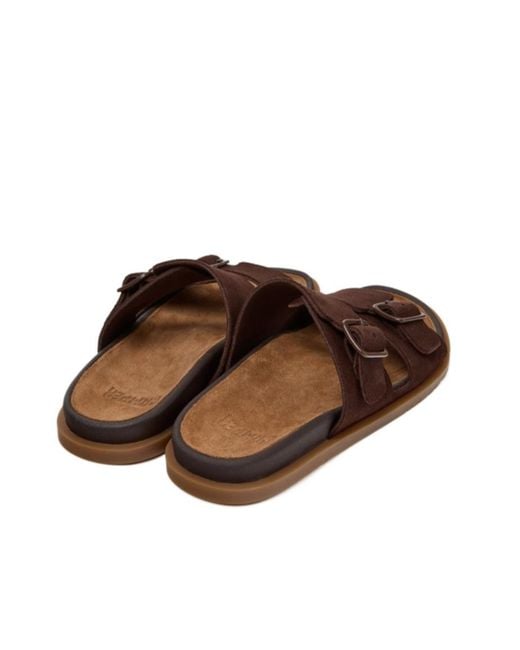 Camper Brown Suede Sandals For