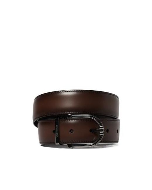 Ferragamo Brown Double-Sided Belt for men