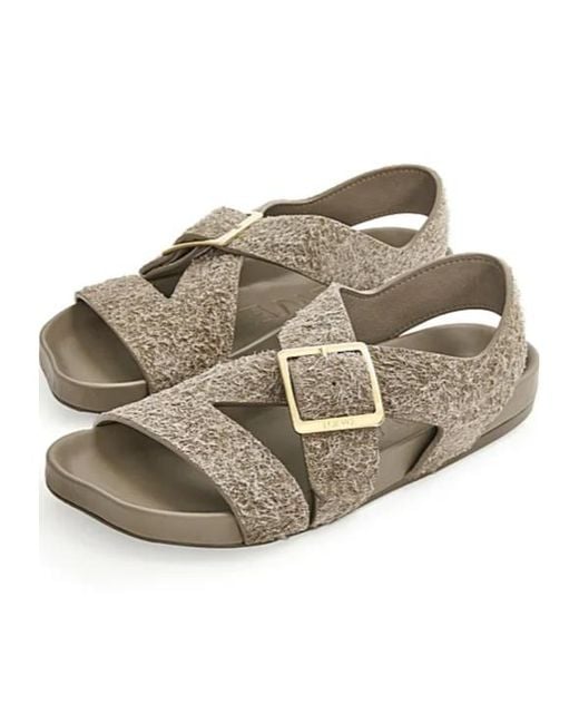Loewe Brown Ease Buckle Sandal
