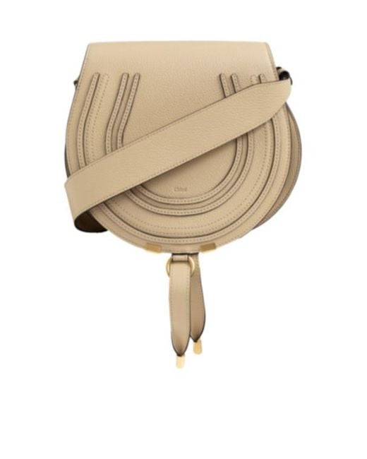 Chloé Natural Chloé Marcie Saddle Crossbody Bag