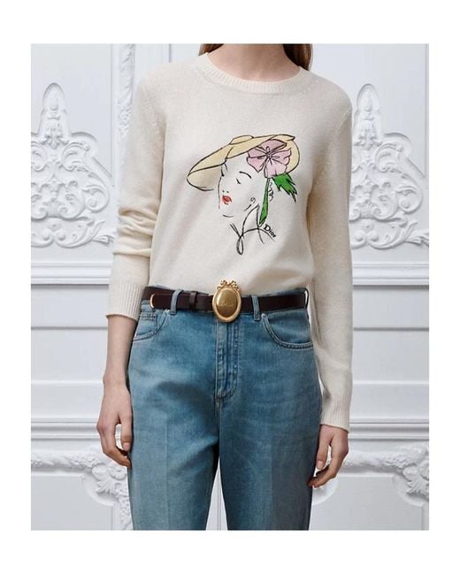Dior White Iviera Sweater