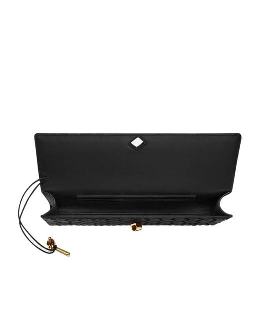 Bottega Veneta Black Andiamo Clutch Bag