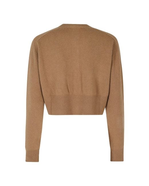 Elisabetta Franchi Natural Long-Sleeve Single-Breasted Cardigan