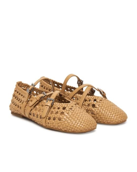 MICHAEL Michael Kors Brown Indy Flex Woven Ballet Flats