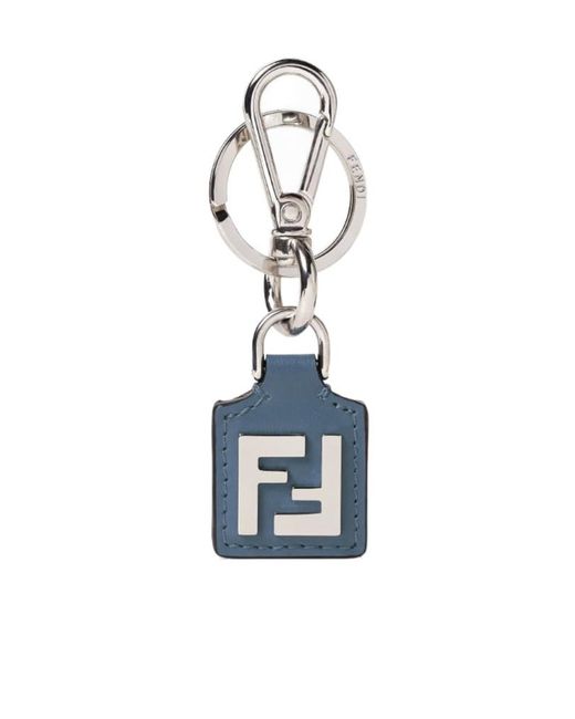 Fendi Blue Ff Squared Key Ring