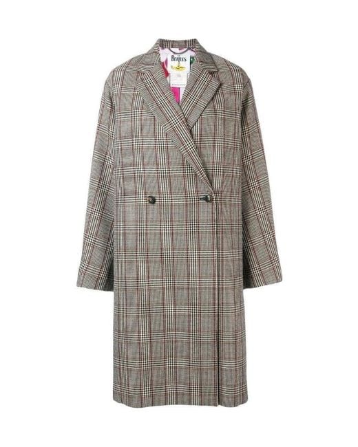 Stella McCartney Gray Plaid Coat