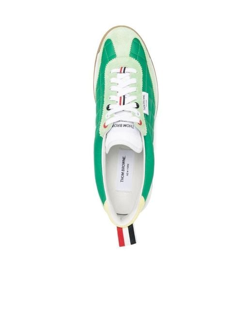 Thom Browne Green Tech Runner Low-Top Sneakers for men