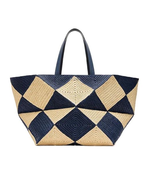 Loewe Blue Patterned Tote Bag for men