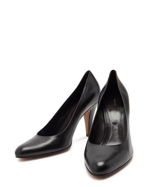 The Row Black Solid Leather Pumps
