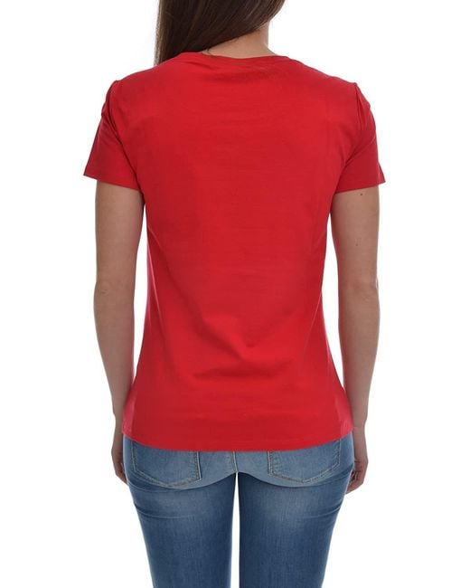 Armani Jeans Red Logo Details T-Shirt