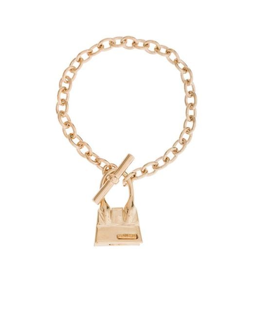 Jacquemus White Bag Charm Chained Bracelet