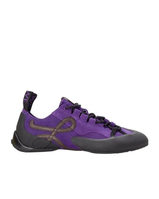 Loewe Purple Grip Lace-Up Sneakers