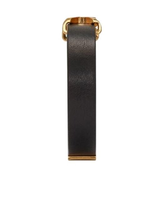 Saint Laurent White Cassandre Logo Plaque Bracelet for men