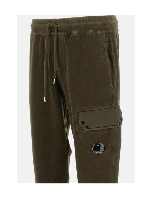 C P Company Green Elastic Waist Sweatpants for men