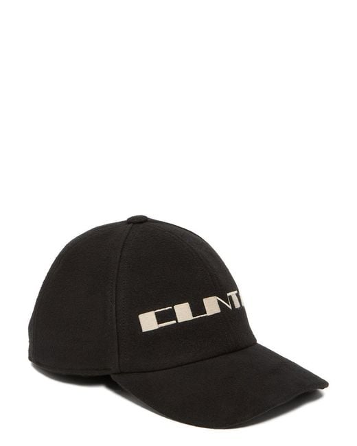 Rick Owens Black Concordians Baseball Cap for men