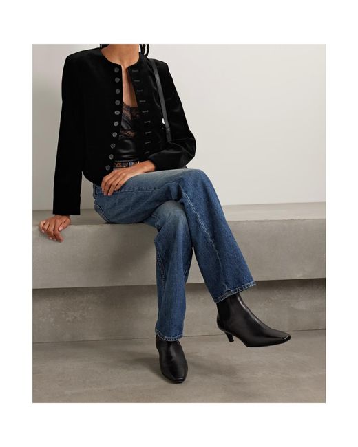 Nili Lotan Black Patti Velvet Casual Jacket