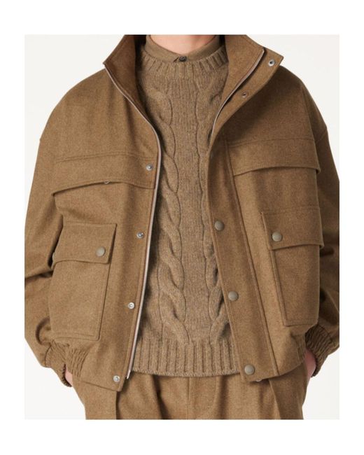 Loro Piana Brown Tristar Pilot Jacket for men