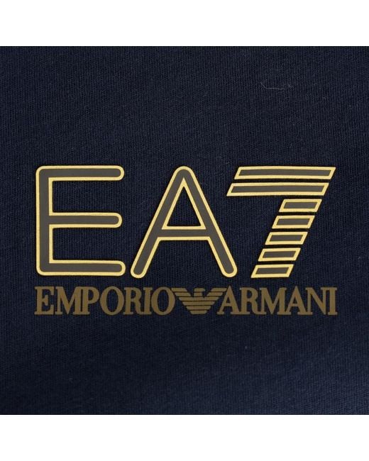 EA7 Blue Logo Printed T-Shirt for men