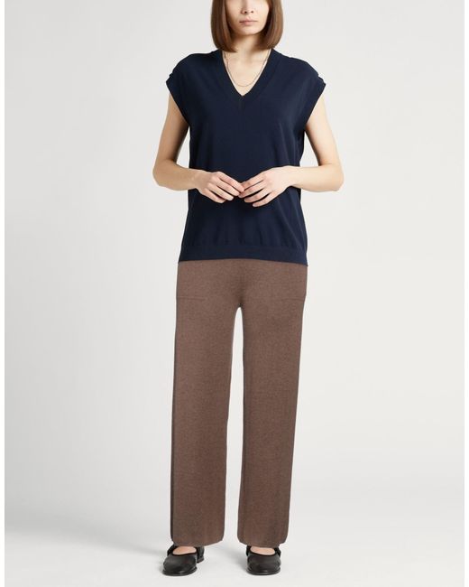 Max Mara Brown Loose Knitted Trousers