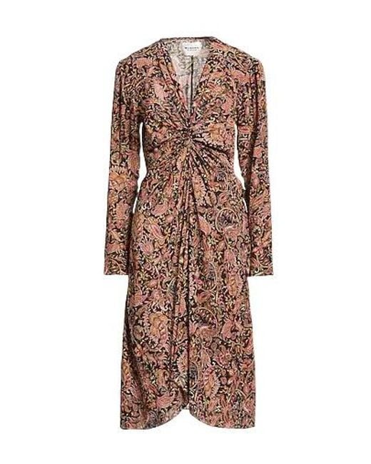 Isabel Marant Brown Patterned Flared Skirt