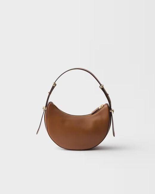 Prada Brown Arquè Zipped Mini Shoulder Bag