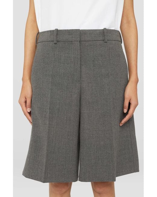 Jil Sander Gray Turn-Up Hem Tailored Shorts