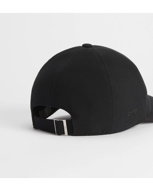 Dior Black Logo-Embroidered Baseball Hat for men