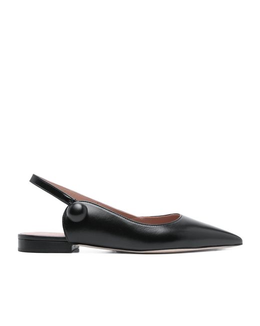 Malone Souliers Black Leather Slingback Pumps
