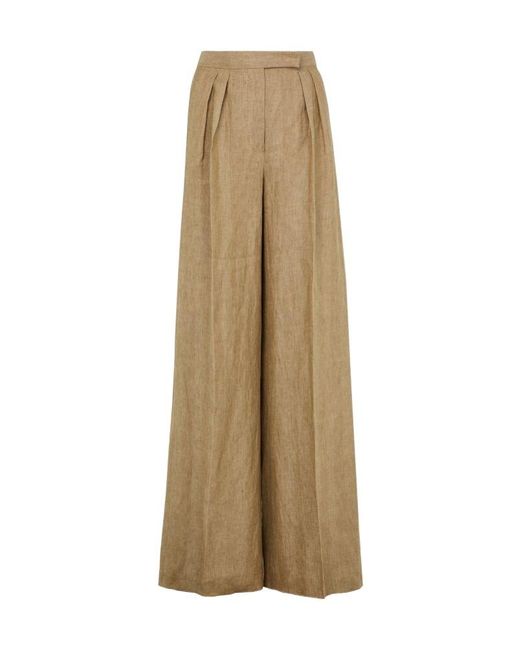 Max Mara Natural Wide Leg Casual Pants