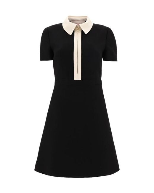 Valentino Black Zippered Detail Dress
