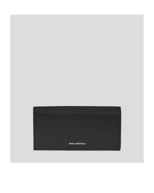 Karl Lagerfeld Black K/Ikonik 2.0 Leather Wallet