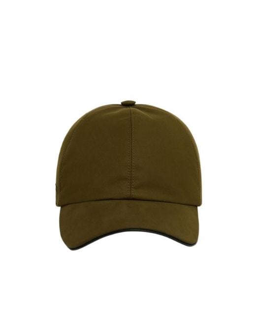 Ferragamo Green Baseball Cap With Tonal Signature for men