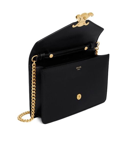 Céline Black Wallet On Chain Margo