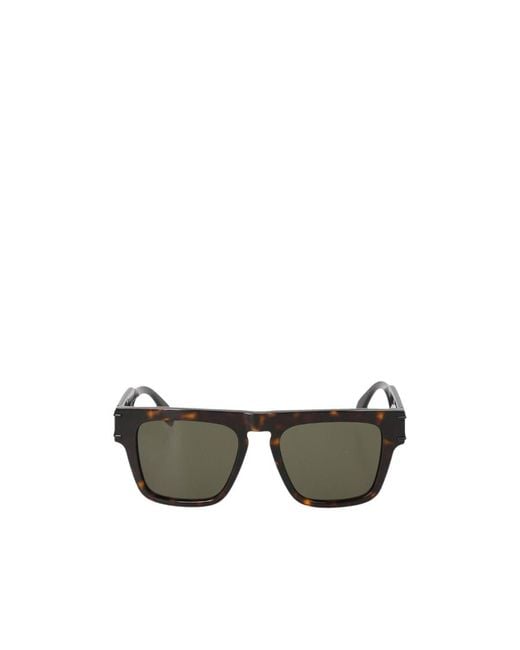 McQueen Multicolor Tortoiseshell Logo Sunglasses for men