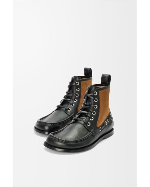 Loewe Brown Campo Loafer Boots for men