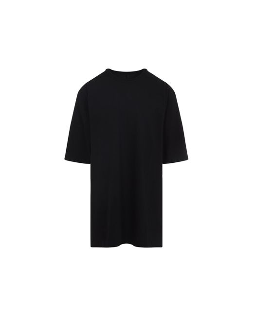 Rick Owens Black Cotton Jumbo Short Sleeves T-Shirt for men