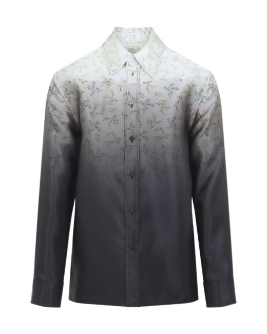 Jil Sander Gray Printed Faded Effect Shirt for men