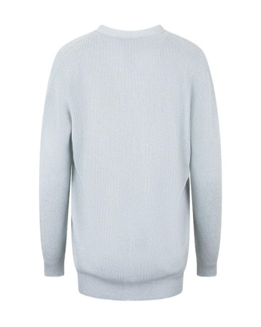Fabiana Filippi Blue Long-Sleeved Knitted Cardigan