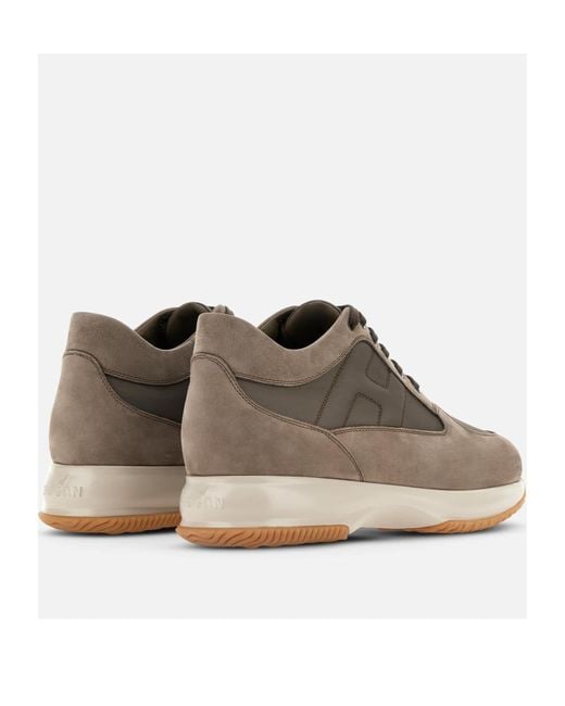 Hogan Brown Interactive Sneakers for men