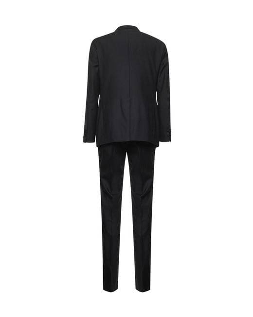 Tagliatore Black Two Piece Tailored Dinner Suit for men