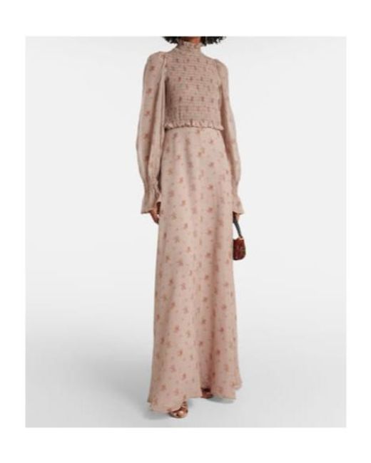 Blumarine Pink Silk Georgette Gown