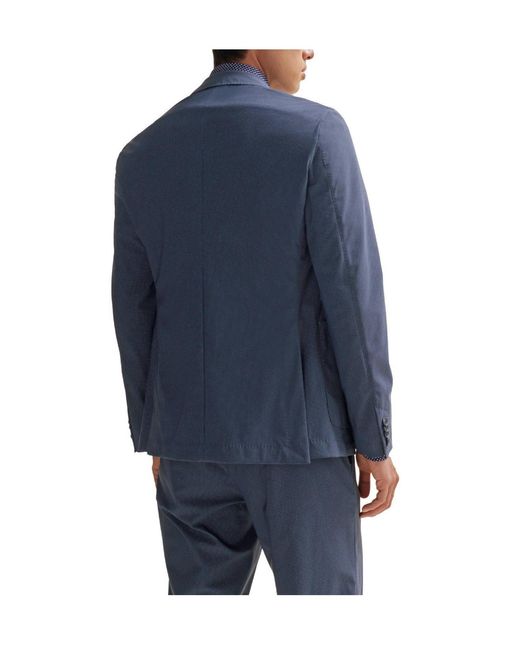 Boss Blue Single-Breasted Blazer for men