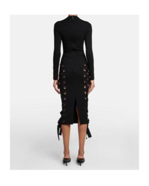 Christopher Kane Black Bound Midi Dress