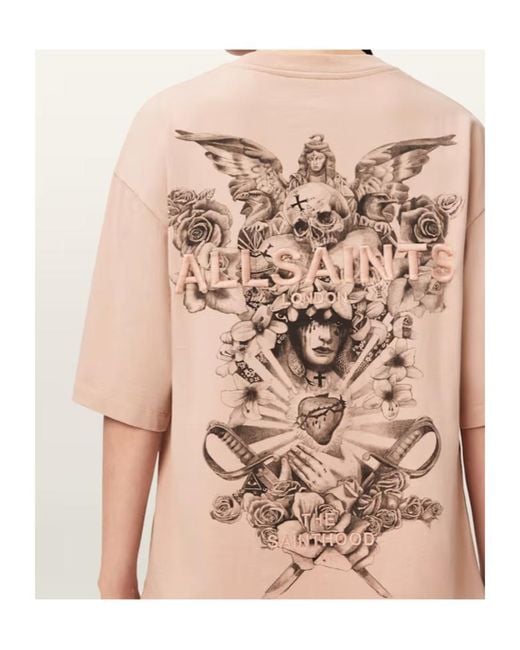 AllSaints Natural Covenant Amelie Oversized T-Shirt